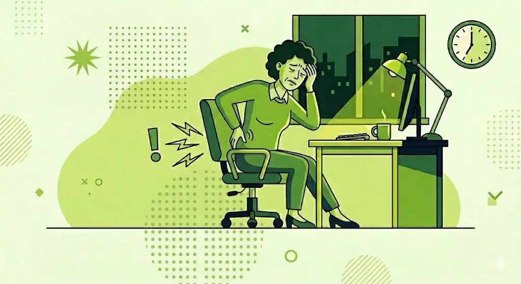 Спина болить після дня за комп'ютером