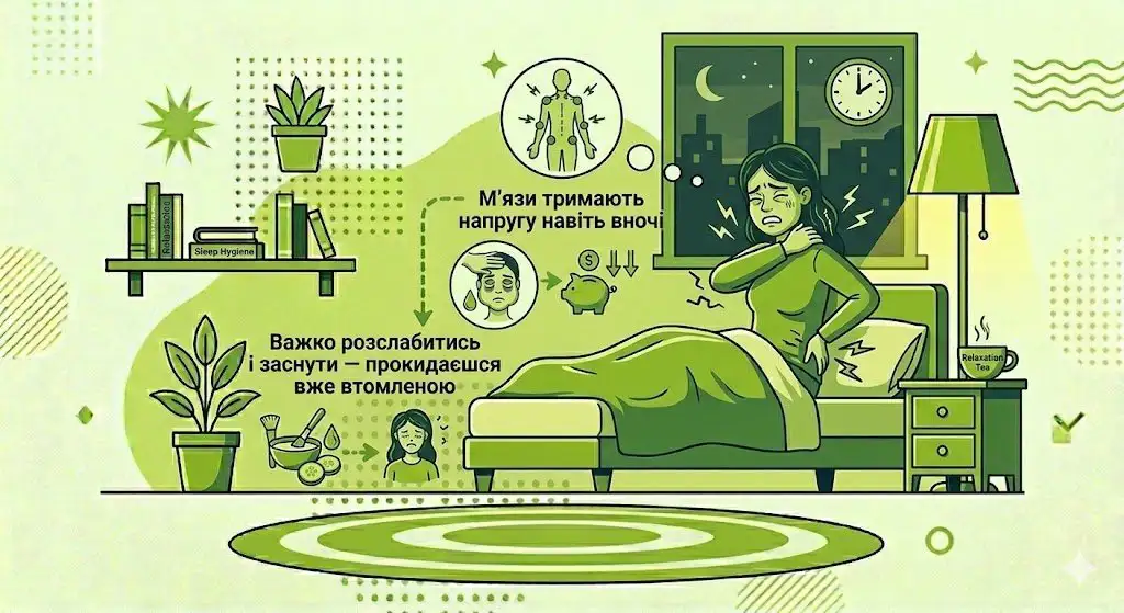 М'язи тримають напругу навіть вночі