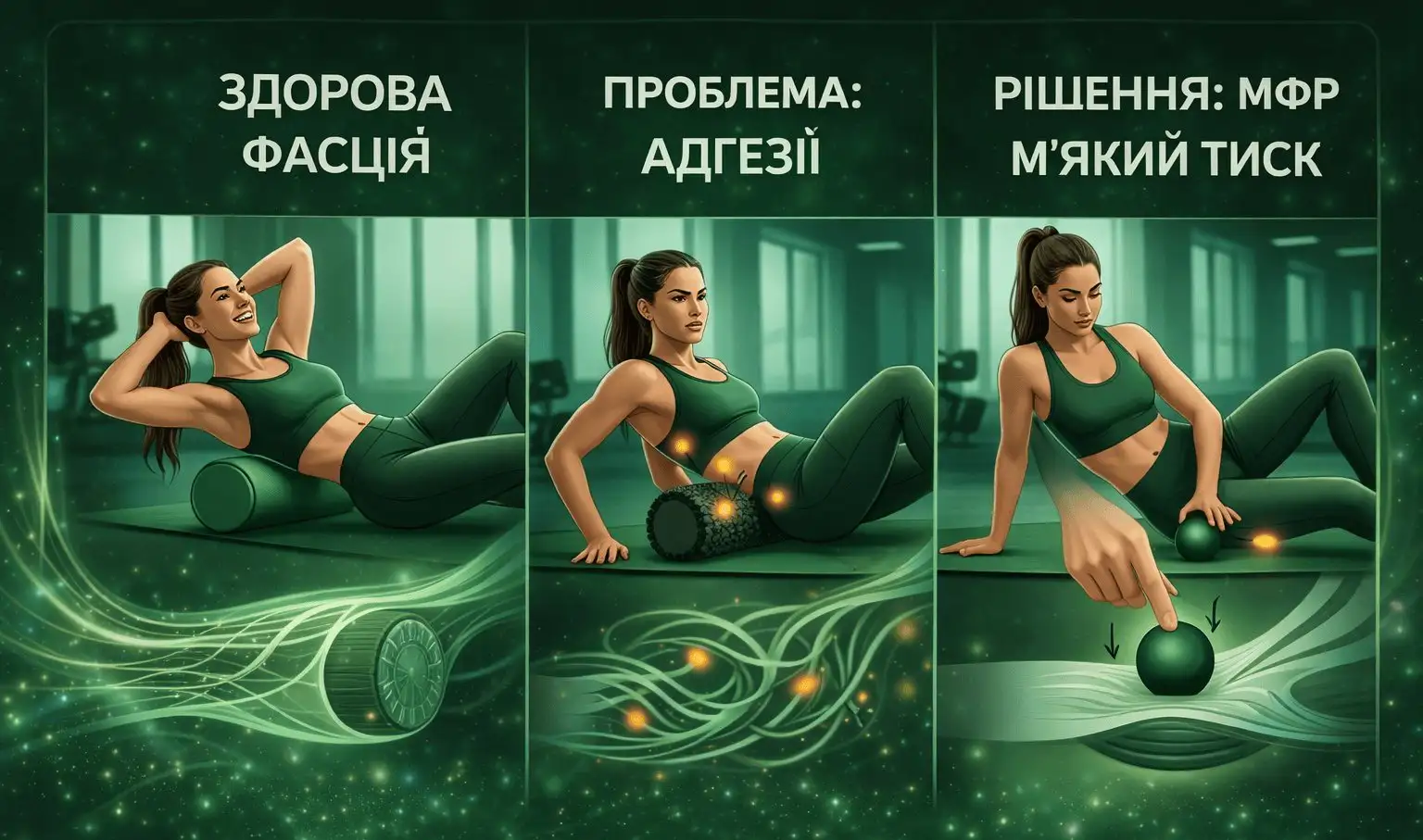 Здорова фасція — адгезії — МФР